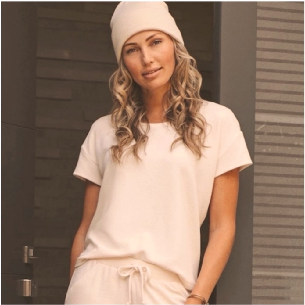 NWT Tommy John Waffle Knit Lounge Tee - Picture 5 of 7